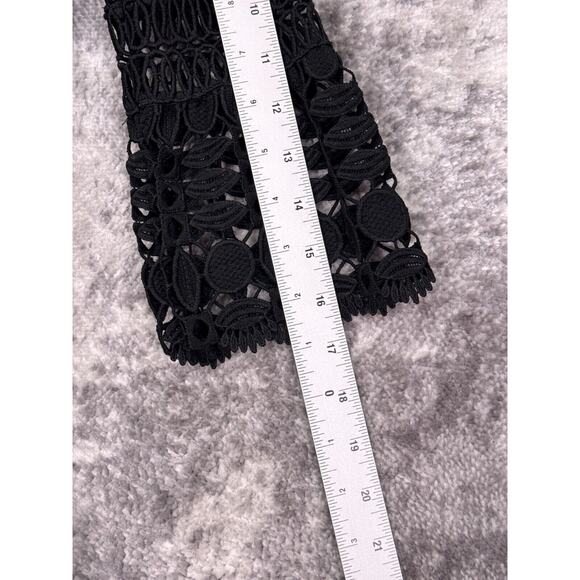 Self Portrait Jumpsuit 2 Womens Eliza Guipure Black Lace Tapered Leg - Picture 5 of 10